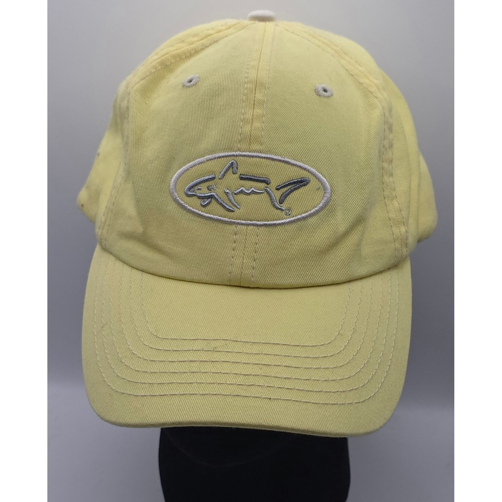 Greg Norman Golf Hat Strapback Yellow Shark PGA Cap